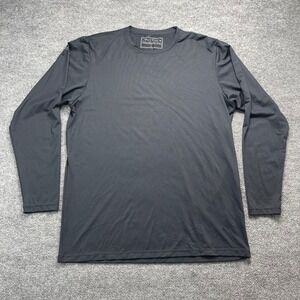 Anetik Mens Premium Performance UPF 30+ Long Sleeve Sun Shirt Gray Large